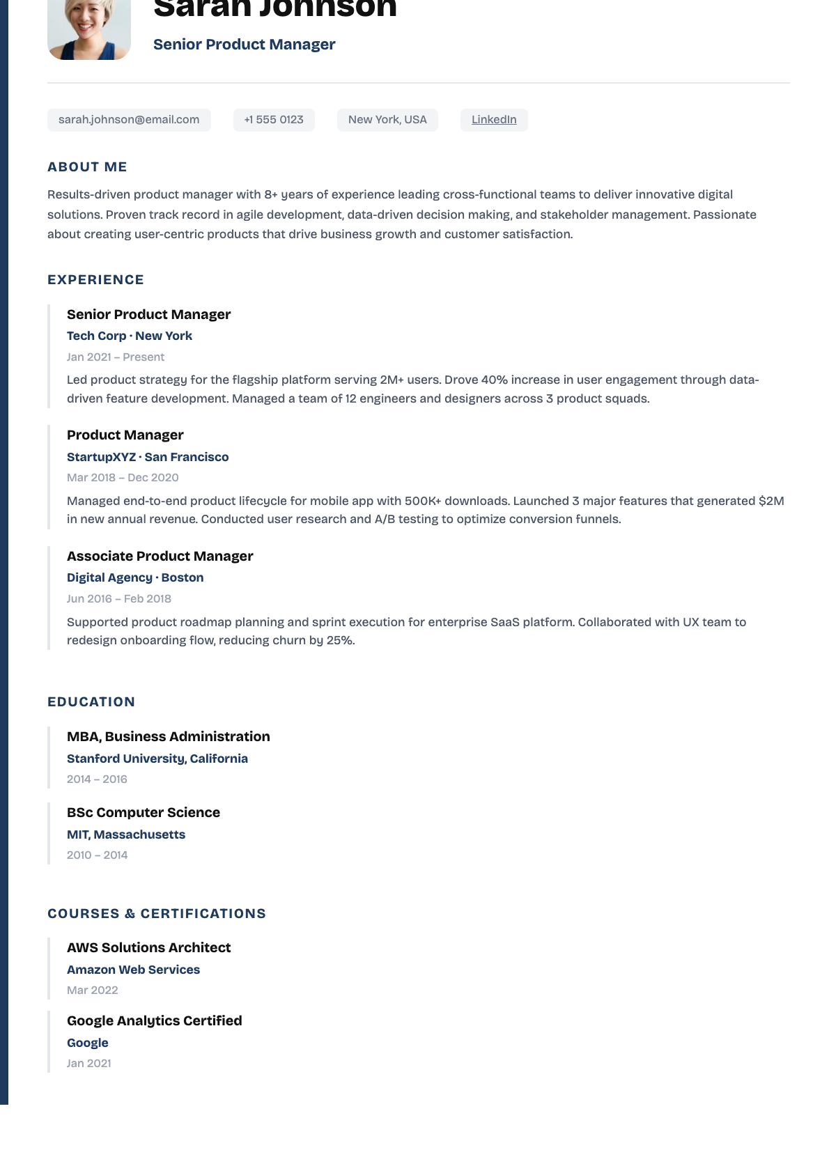 Creative CV template